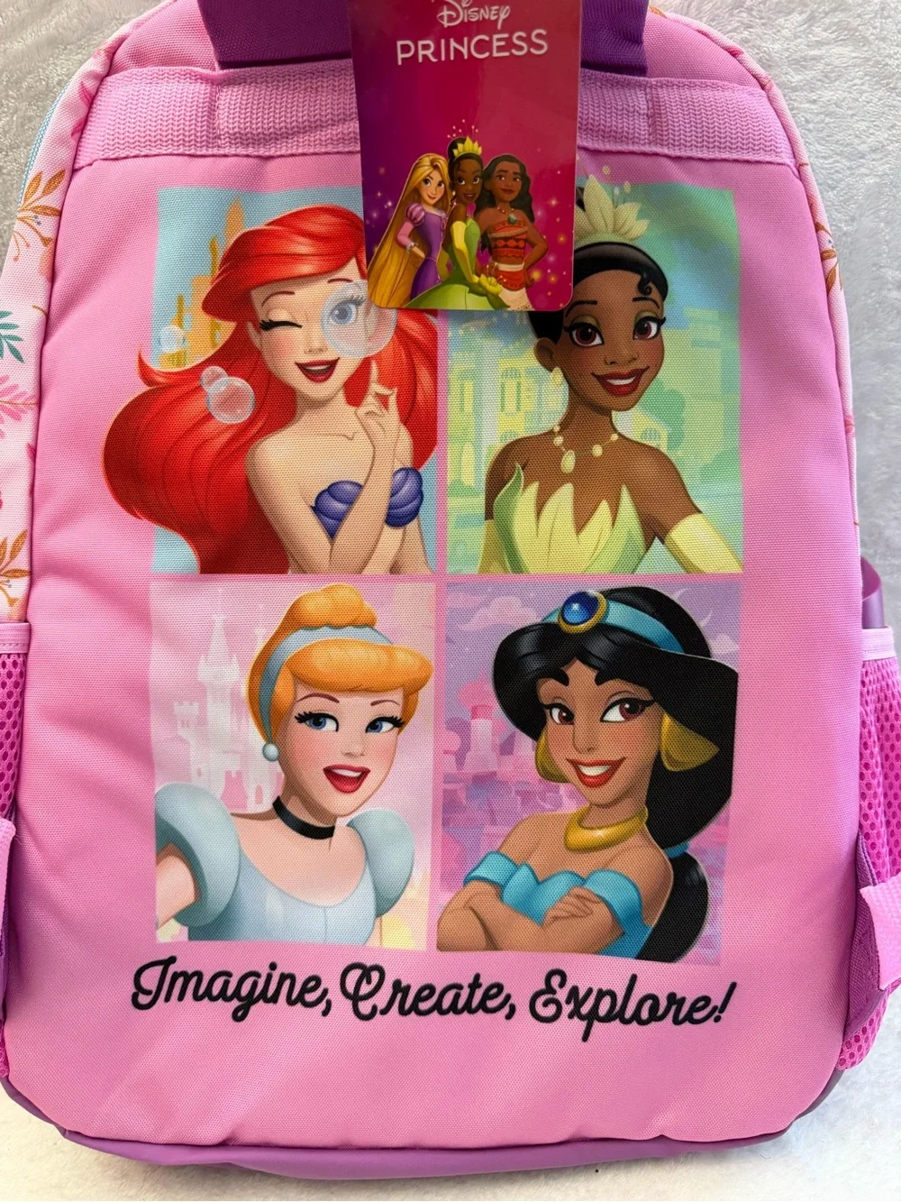 Disney Princess Girls 5 Piece Backpack Set Lunch Bag Headphones Water Bottle